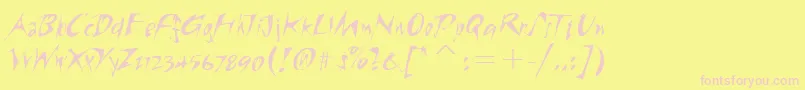 RiptideitcTt Font – Pink Fonts on Yellow Background
