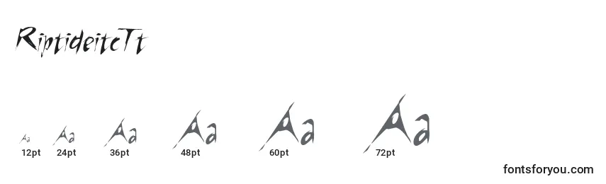 RiptideitcTt font sizes