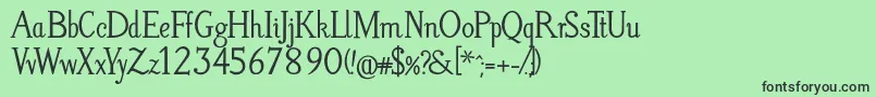 LitosScriptBold Font – Black Fonts on Green Background