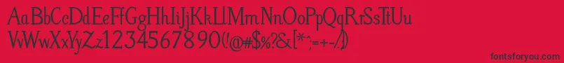 LitosScriptBold Font – Black Fonts on Red Background