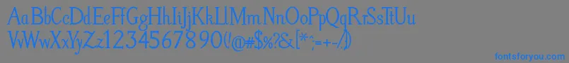 LitosScriptBold Font – Blue Fonts on Gray Background