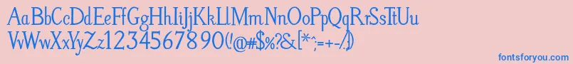 LitosScriptBold Font – Blue Fonts on Pink Background