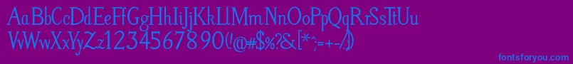 LitosScriptBold Font – Blue Fonts on Purple Background