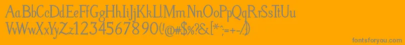 LitosScriptBold Font – Gray Fonts on Orange Background