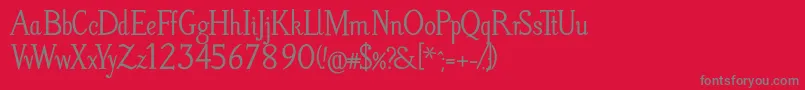 fuente LitosScriptBold – Fuentes Grises Sobre Fondo Rojo