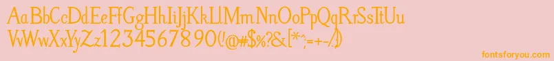LitosScriptBold Font – Orange Fonts on Pink Background