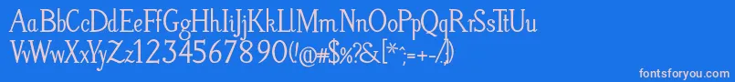LitosScriptBold Font – Pink Fonts on Blue Background