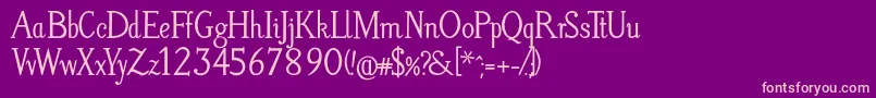 LitosScriptBold Font – Pink Fonts on Purple Background