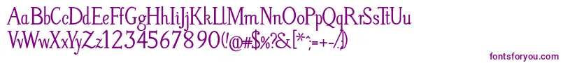 LitosScriptBold Font – Purple Fonts on White Background