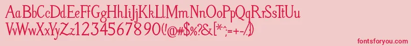 LitosScriptBold Font – Red Fonts on Pink Background