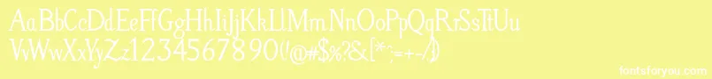 LitosScriptBold Font – White Fonts on Yellow Background