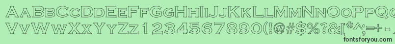 CripseHollow Font – Black Fonts on Green Background