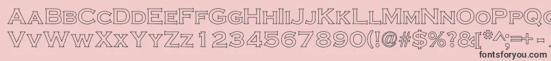 CripseHollow Font – Black Fonts on Pink Background