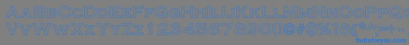 CripseHollow Font – Blue Fonts on Gray Background