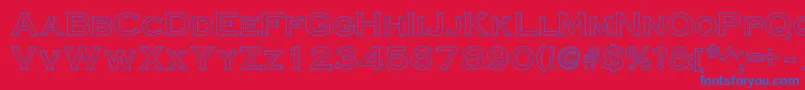 CripseHollow Font – Blue Fonts on Red Background