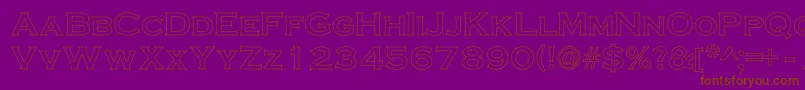 CripseHollow Font – Brown Fonts on Purple Background