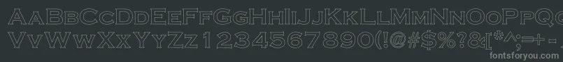 CripseHollow Font – Gray Fonts on Black Background