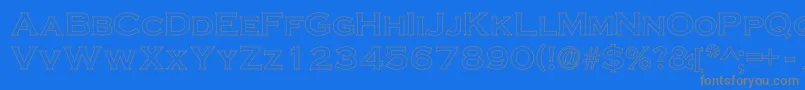 CripseHollow Font – Gray Fonts on Blue Background