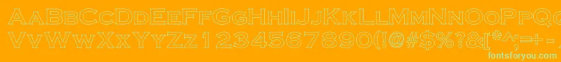 CripseHollow Font – Green Fonts on Orange Background