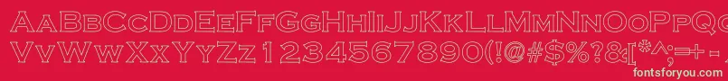 CripseHollow Font – Green Fonts on Red Background