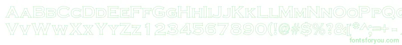 CripseHollow Font – Green Fonts on White Background