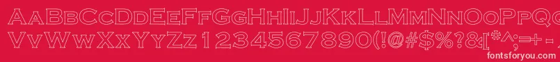 CripseHollow Font – Pink Fonts on Red Background