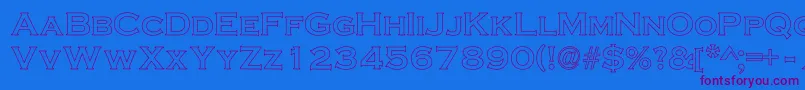 CripseHollow Font – Purple Fonts on Blue Background