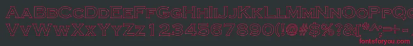 CripseHollow Font – Red Fonts on Black Background