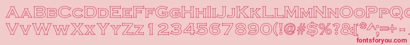 CripseHollow Font – Red Fonts on Pink Background