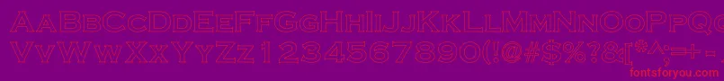 CripseHollow-Schriftart – Rote Schriften auf violettem Hintergrund