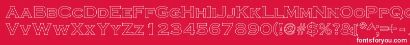 CripseHollow Font – White Fonts on Red Background