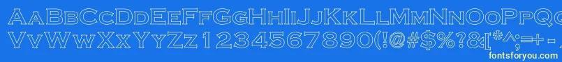 CripseHollow Font – Yellow Fonts on Blue Background