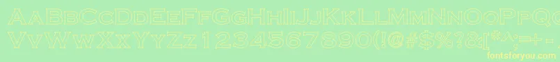 CripseHollow Font – Yellow Fonts on Green Background