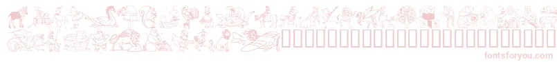 Dingd ffy Font – Pink Fonts on White Background