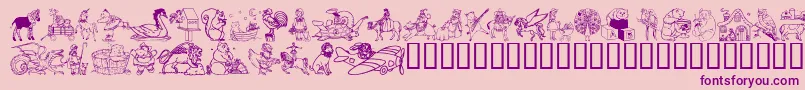 Dingd ffy Font – Purple Fonts on Pink Background