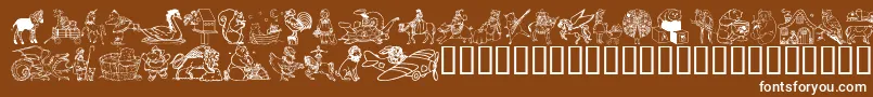 Dingd ffy Font – White Fonts on Brown Background