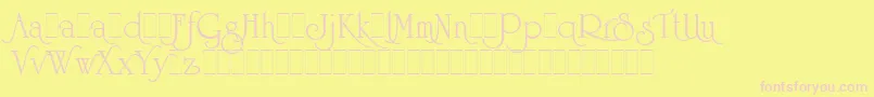 UniversityRomanAltsLetPlain.1.0 Font – Pink Fonts on Yellow Background