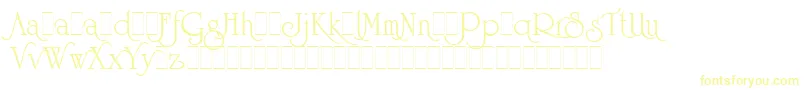 UniversityRomanAltsLetPlain.1.0 Font – Yellow Fonts on White Background