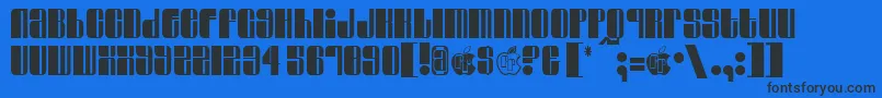 Swinger Font – Black Fonts on Blue Background