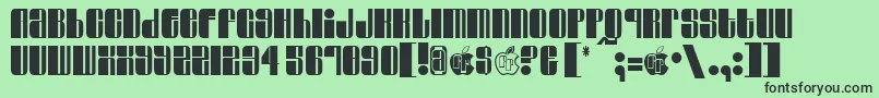 Swinger Font – Black Fonts on Green Background