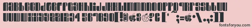 Swinger-Schriftart – Schwarze Schriften auf rosa Hintergrund