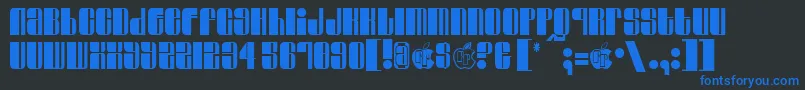 Swinger Font – Blue Fonts on Black Background