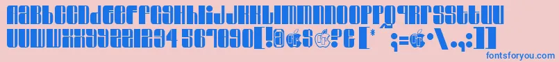 フォントSwinger – ピンクの背景に青い文字