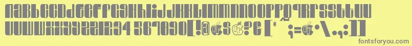 Swinger Font – Gray Fonts on Yellow Background