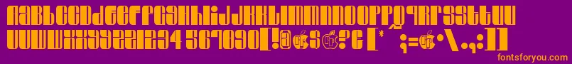 Swinger-fontti – oranssit fontit violetilla taustalla