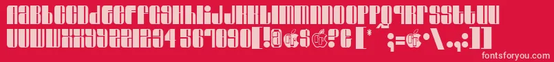 Swinger Font – Pink Fonts on Red Background
