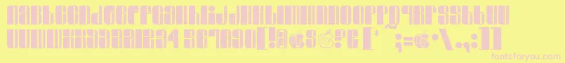 Swinger Font – Pink Fonts on Yellow Background