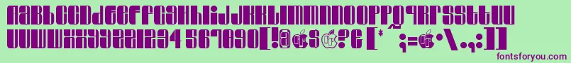 Police Swinger – polices violettes sur fond vert