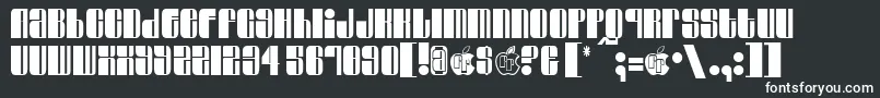 Swinger-fontti – valkoiset fontit mustalla taustalla