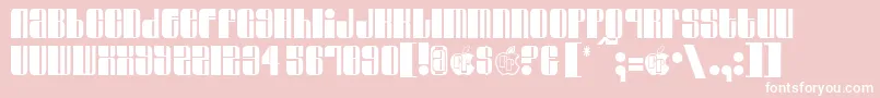 Fonte Swinger – fontes brancas em um fundo rosa